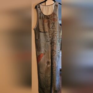 Green floral jumpsuit,  size small